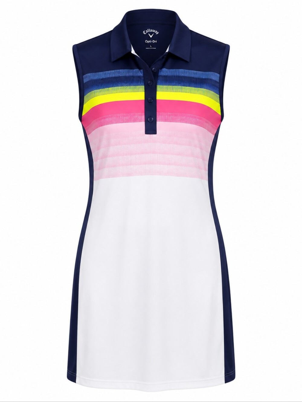 CALLAWAY‎ | Opti-Dri Colorblock Striped Sleeveless Golf Pickleball Dress | L